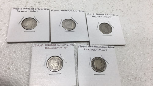 Barber Silver Dimes