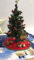 Mini Christmas tree, Stuffed moose, Light up Star, (3) strands of garland - 4