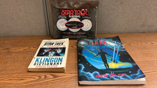 STAR TREK CREWBOOK, THE KLINGON DICTIONARY, AND BLUEPRINTS