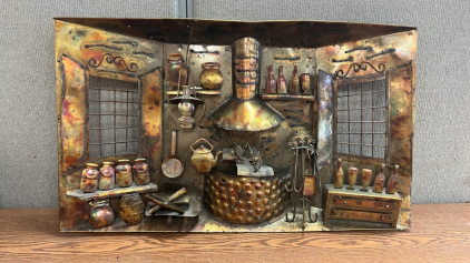 BRASS KITCHEN ART PIECE