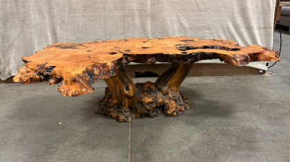 LIVE EGDE RESIN COFFEE TABLE ( 16”x 56”)