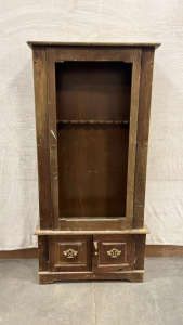 VINTAGE GUN CABINET W/ NO GLASS ( 71”x 32”)