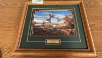 (2) FRAMED DUCK PRINTS W/NO GLASS - 3