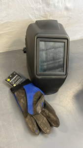 WELDER HELMET AND MACHANIC GLOVES