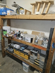 HARDWARE, SUPPLIES, W/ 6'×6' SHELF UNIT