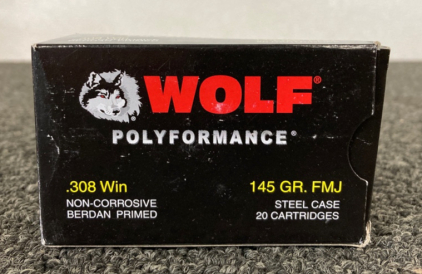 Box Of Wolf .308 Win 145 Gr