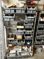 LARGE LOT OF DOOR HARDWARE INCLUDING LATCHES, DEADBOLTS, BRACKETS AND MORE (SHELF RACK NOT INCLUDED) - 2