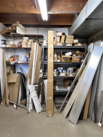 LARGE LOT WITH BOXES OF DOOR LOCKS, LATCHES, HEMLOCK, PRIVACY LOCKING LATCHES, RUBBER AND METAL TRIM IN VARIOUS SIZES AND MORE (SHELVING NOT INCLUDED) - 2