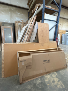 LARGE LOT OF DOORS, TRIM AND FRAMES