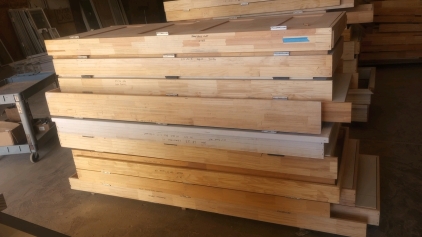 Pallet Of (13) HardWood Bedroom and Closet Doors With Frames