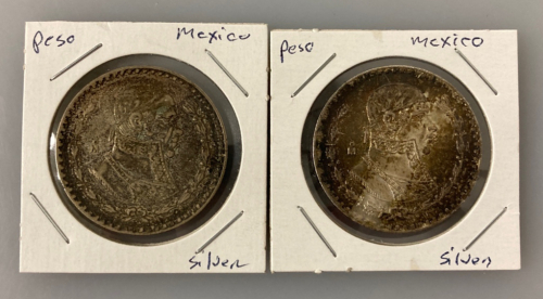 (2) Mexico Peso Coins