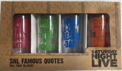 Collectible Saturday Night Live Famous Quotes 4- Tall Shot Glass