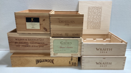 (7) Assorted Wood Wine Boxes