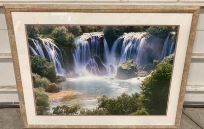 Large Framed Waterfalls Print