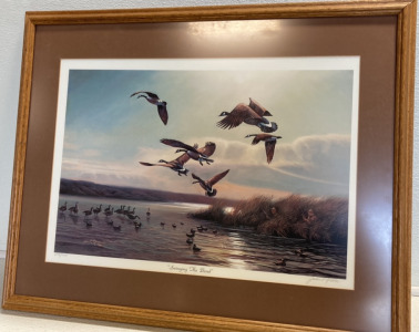 Framed “Swinging The Bend” John C Green Signed Print