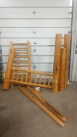 Large Queen Log Bed Frame With Hardware