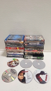 (34) Assorted movies including "reno 911" "let's be cops" and "Dave chappelle