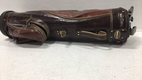Leather Wilson Golf Bag With (11) Clubs