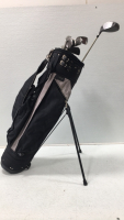 Jones Sports Golf Bag With (9) Assorted Clubs