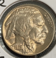 1938-D/S MS68 RARE Mint Error Buffalo Nickel - 3