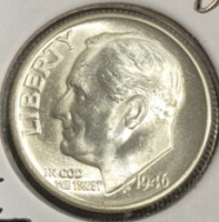 1946-D MS68FB RARE Full Bands Silver Dime - 3