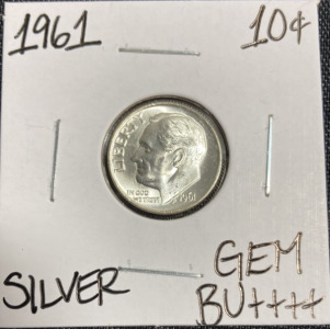 1961 Silver Gem BU++++ Dime