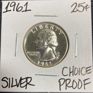 1961 Silver Choice Proof Quarter