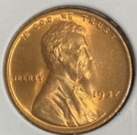 1937 Gem BU++++ Wheat Copper Penny - 3