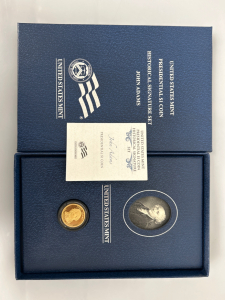 UNITED STATES MINT PRESIDENTIAL $1 COIN HISTORICAL SIGNATURE SET JOHN ADAMS