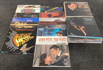 BOX OF VINTAGE VINYL RECORDS