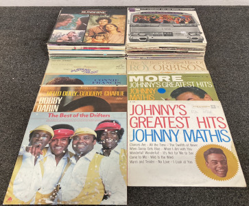 BOX OF VINTAGE VINYL RECORDS
