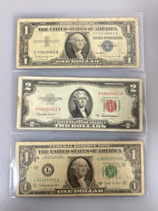 VINTAGE SILVER CERTIFICATE, UNITED STATES NOTE AND BAREE NOTE