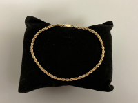 Gold Toned 7” Rope Bracelet