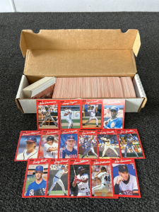 BOX OF 1990 DON RUSS BASEBALL CARDS