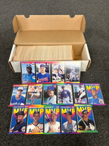 BOX OF 1989 DON RUSS BASEBALL CARDS