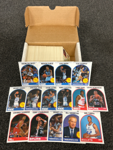 BOX OF 1989 HOOPS BASKETBALL SET