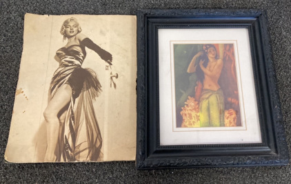 MARILYN MONROE PRINT, FRAMED GIRL PRINT