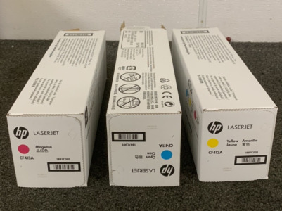 (3) HP SMART INK CARTRIDGE PACKAGES