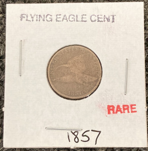 1857 FLYING EAGLE CENT- RARE