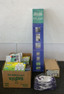 GARDEN WATER WORKS NEW AND IMPROVED NOZZLE, (2) RAIN BIRD AUTOMATIC SPRINKLER VALVES, (2) ENERGY SMART LIGHTBULBS 10 WATT, (6) PAIRS OF GARDENING GLOVES, 40 WATT APPLIANCE BULB AND MORE