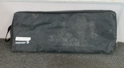 (1) SPORTCRAFT BAG WITH BAD MINTON SUPPLIES INCLUDING (4) RACKETS AND MORE