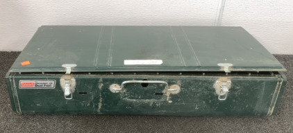 (1) VINTAGE COLEMAN POWERHOUSE 428 DUAL FUEL 3-BURNER OUTDOOR GRILL