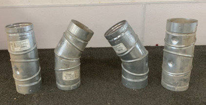 (1) 4-PIECE HOUSEHOLD MANUFACTURING HVAC TYPE B GAS VENTS