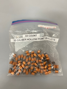 (64) COUNT 35 CALIBER HOLLOW POINT BULLETS