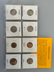 VINTAGE V-NICKELS AND PROOF SET OF COINS