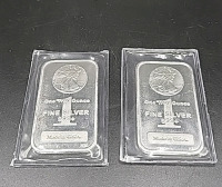 (2) One Troy Ounce Fine .999 Silver Bars - 3