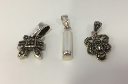 (3) Beautiful .925 Silver Necklace Pendant&rsquo;s