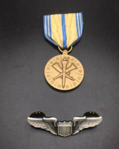 (1) Vintage Original US Armed Forces Reserve Components Achievement Award Medal (1) 2” US Air Force 1/20 Sterling Silve Pilot Wings