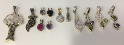 (12) Assorted Necklace Pendants