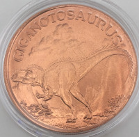 (4) Assorted Dinosaur Theme 1oz .999 Fine Copper Rounds - 3